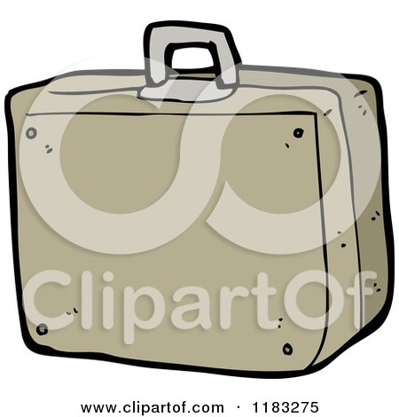 Cartoon of a Briefcase - Royalty Free Vector Illustration by lineartestpilot