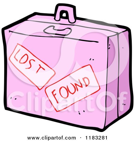Cartoon of a Lost Suitcase - Royalty Free Vector Illustration by lineartestpilot