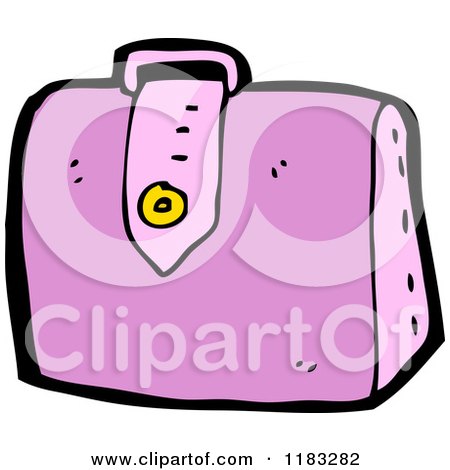 Cartoon of a Suitcase - Royalty Free Vector Illustration by lineartestpilot