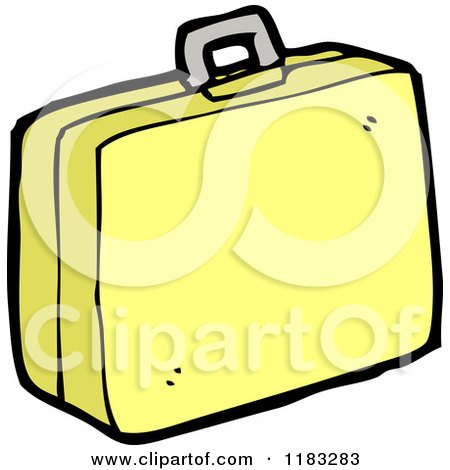 Cartoon of a Suitcase - Royalty Free Vector Illustration by lineartestpilot