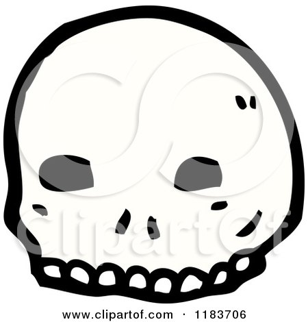 Cartoon of a Skull - Royalty Free Vector Illustration by lineartestpilot