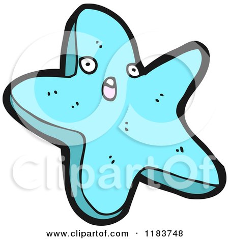 Cartoon of a Starfish - Royalty Free Vector Illustration by lineartestpilot