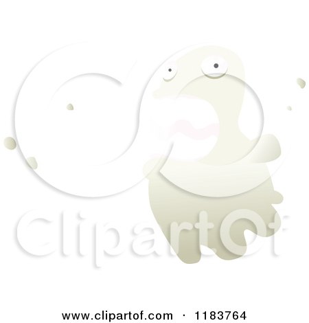 Cartoon of a Ghost - Royalty Free Vector Illustration by lineartestpilot