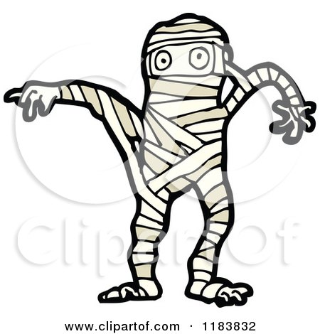 Cartoon of a Mummy - Royalty Free Vector Illustration by lineartestpilot