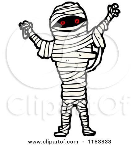 Cartoon of a Mummy - Royalty Free Vector Illustration by lineartestpilot