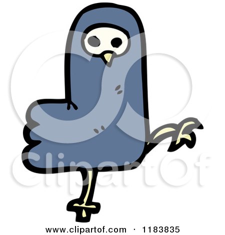 Cartoon of a Bird Monster - Royalty Free Vector Illustration by lineartestpilot