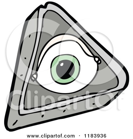 Cartoon of a Mystic Eye - Royalty Free Vector Illustration by lineartestpilot