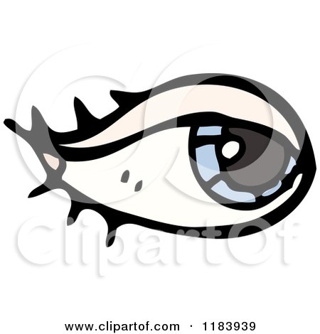 Cartoon of an Eye - Royalty Free Vector Illustration by lineartestpilot
