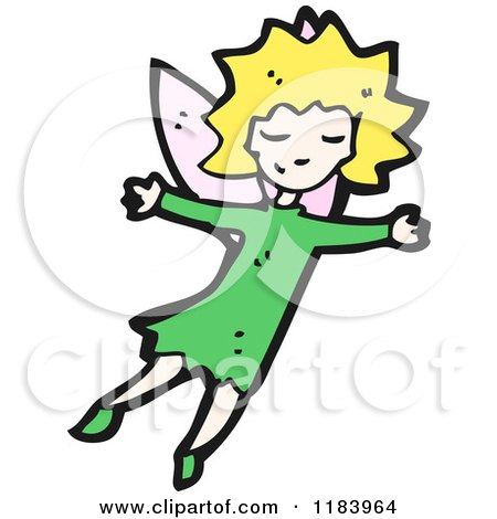 Cartoon of a Fairy - Royalty Free Vector Illustration by lineartestpilot