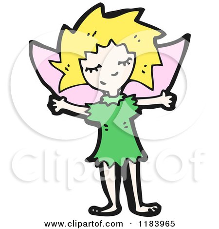 Cartoon of a Fairy - Royalty Free Vector Illustration by lineartestpilot