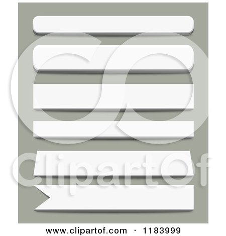 Clipart of 3d White Banner Designs - Royalty Free Vector Illustration by vectorace