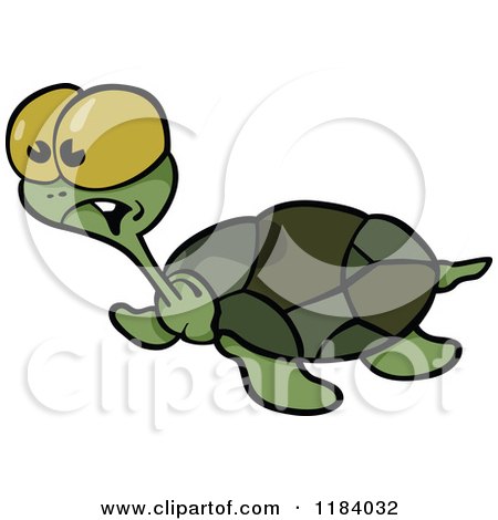 Cartoon of a Surprised Sea Turtle - Royalty Free Vector Clipart by dero