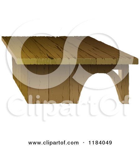 Cartoon of a Wooden Table - Royalty Free Vector Clipart by dero