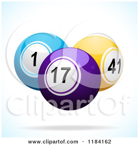 Clipart of a 3d Floating Bingo Balls - Royalty Free Vector Illustration by elaineitalia