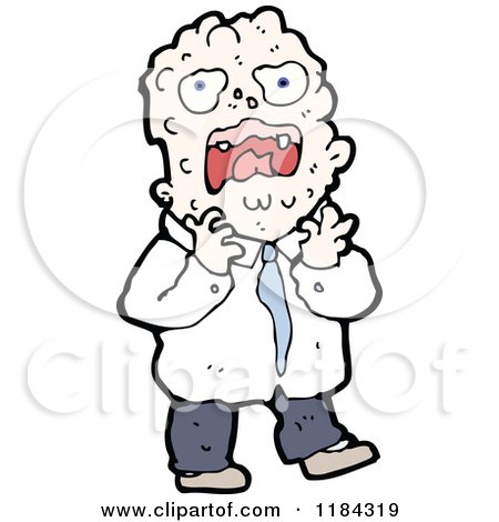 Cartoon of a Man with a Allergic Reaction - Royalty Free Vector Illustration by lineartestpilot