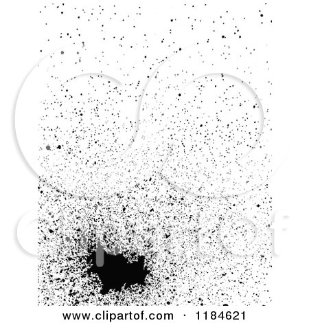 Clipart of a Black Spray Paint Splatter - Royalty Free Vector Illustration by dero