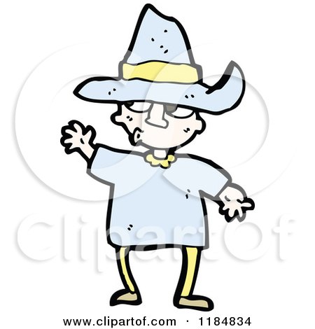 Cartoon of a Woman Wearing a Hat - Royalty Free Vector Illustration by lineartestpilot