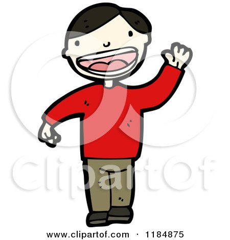 Cartoon of a Boy - Royalty Free Vector Illustration by lineartestpilot