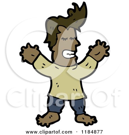 Cartoon of an African American Boy - Royalty Free Vector Illustration by lineartestpilot