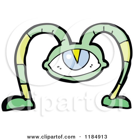 Cartoon of a Cyclops Monster - Royalty Free Vector Illustration by lineartestpilot
