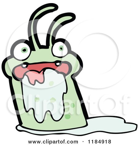 Cartoon of a Slime Monster - Royalty Free Vector Illustration by lineartestpilot