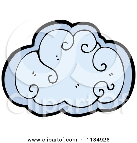 Cartoon of a Cloud Design Element - Royalty Free Vector Illustration by lineartestpilot