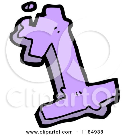 Cartoon of the Number 1 - Royalty Free Vector Illustration by lineartestpilot