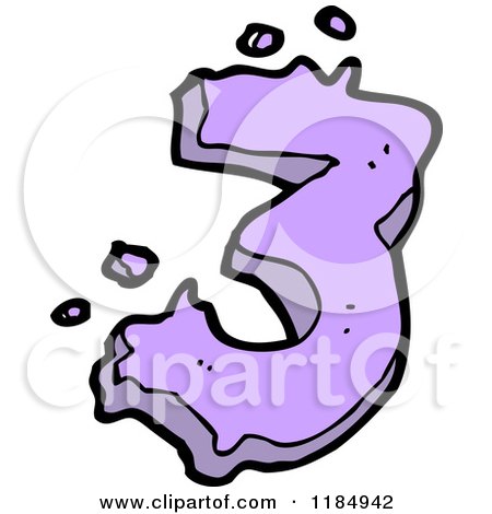 Cartoon of the Number 3 - Royalty Free Vector Illustration by lineartestpilot