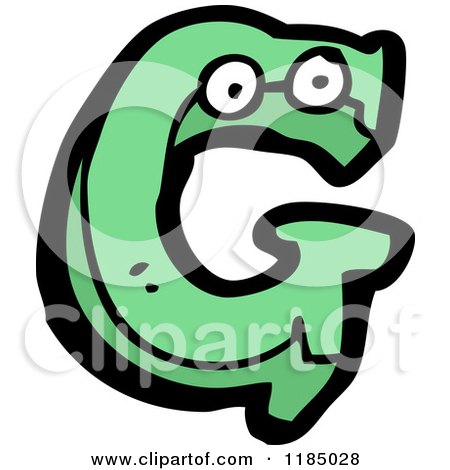 Cartoon of the Letter G with Eyes - Royalty Free Vector Illustration by lineartestpilot