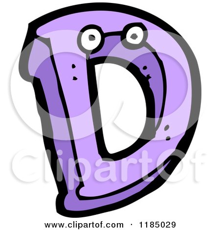 Cartoon of the Letter D with Eyes - Royalty Free Vector Illustration by ...