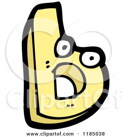 Cartoon of the Letter B with Eyes - Royalty Free Vector Illustration by lineartestpilot
