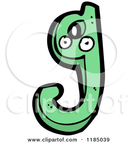 Cartoon of the Letter G with Eyes - Royalty Free Vector Illustration by lineartestpilot