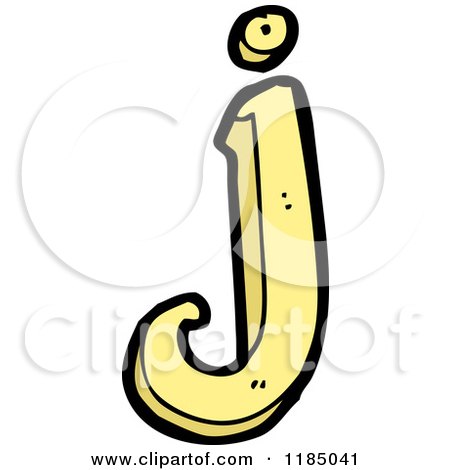 Cartoon of the Letter J with Eyes - Royalty Free Vector Illustration by lineartestpilot