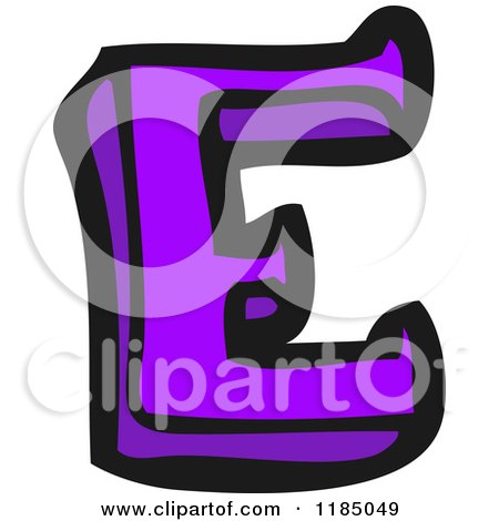 Cartoon of the Letter E - Royalty Free Vector Illustration by lineartestpilot