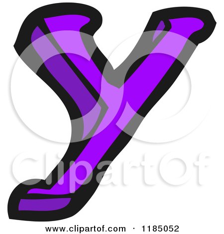 Cartoon of the Letter Y - Royalty Free Vector Illustration by
