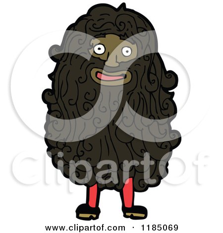 Cartoon of a Hairy Man - Royalty Free Vector Illustration by lineartestpilot