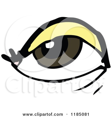 Cartoon of an Eye - Royalty Free Vector Illustration by lineartestpilot
