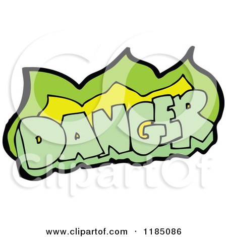 Cartoon of the Word Danger - Royalty Free Vector Illustration by lineartestpilot