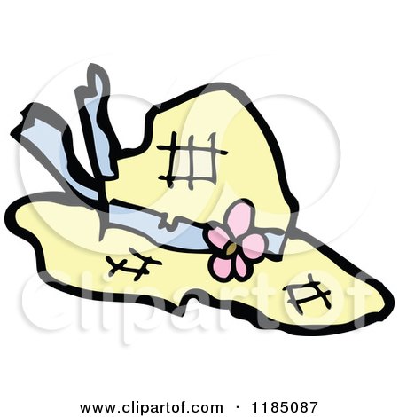 Cartoon of a Ladies Hat - Royalty Free Vector Illustration by lineartestpilot