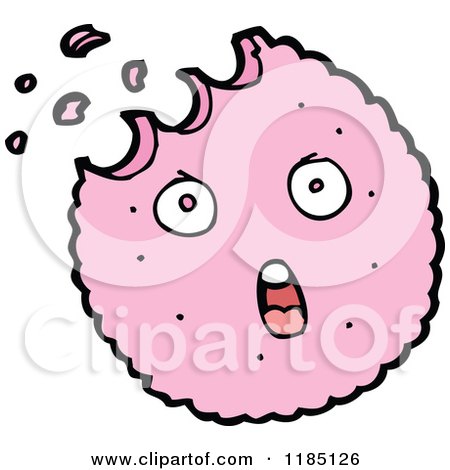 Cartoon of a Half Eaten Cookie - Royalty Free Vector Illustration by lineartestpilot