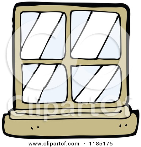 Cartoon of a Window Pane - Royalty Free Vector Illustration by  lineartestpilot #1185175