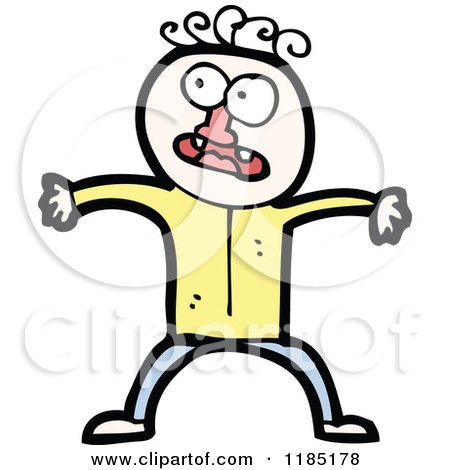 Cartoon of a Silly Man - Royalty Free Vector Illustration by lineartestpilot