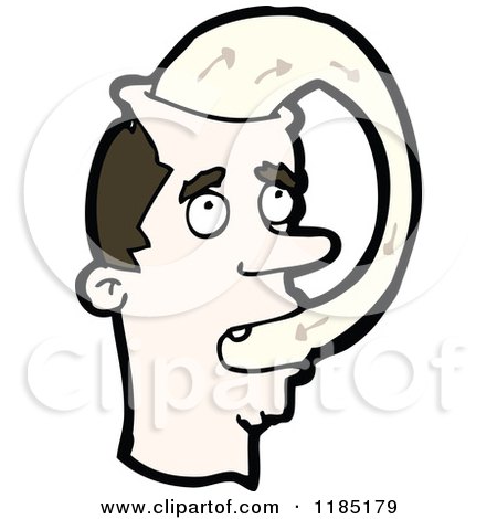 Cartoon of a Man Vomiting - Royalty Free Vector Illustration by lineartestpilot
