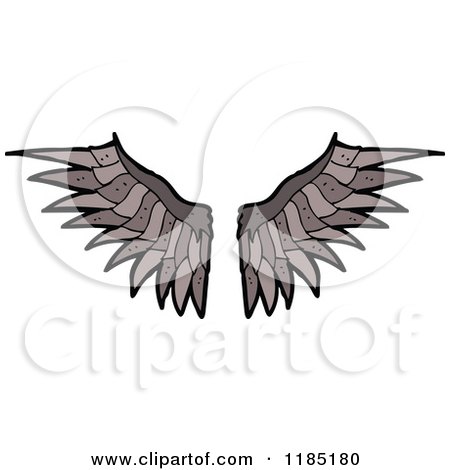 Cartoon of Bird Wings - Royalty Free Vector Illustration by lineartestpilot