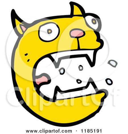 Cartoon of a Cat's Face - Royalty Free Vector Illustration by lineartestpilot