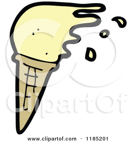 Cartoon of a Ice Cream Cone - Royalty Free Vector Illustration by lineartestpilot