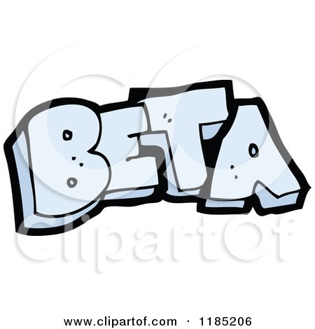 Cartoon of the Word Beta - Royalty Free Vector Illustration by lineartestpilot