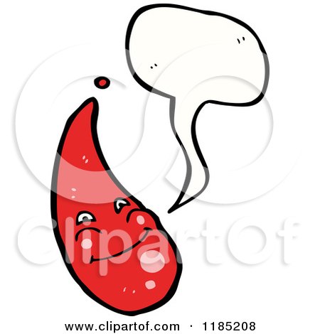 Cartoon of a Drop of Liquid Speaking - Royalty Free Vector Illustration by lineartestpilot
