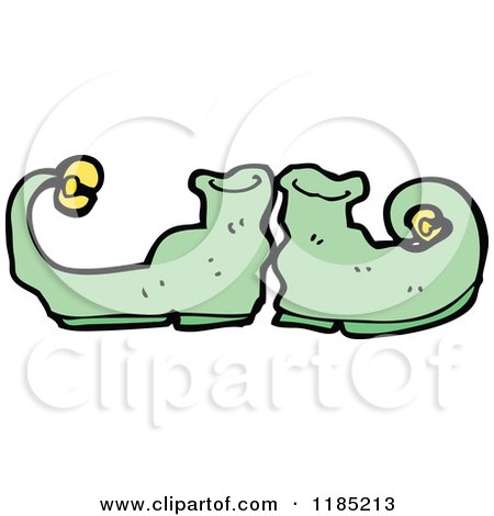 Cartoon of Court Jester Shoes - Royalty Free Vector Illustration by lineartestpilot