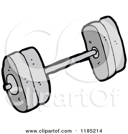 Cartoon of a Barbell - Royalty Free Vector Illustration by lineartestpilot